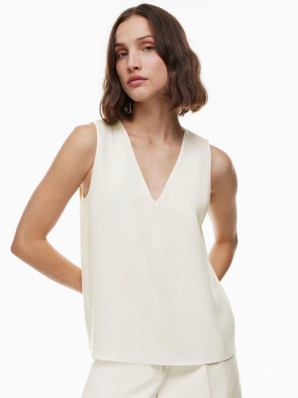 DEADSTOCK Babaton by Aritzia Vara  Sleeveless V-Neck Blouse – XXS